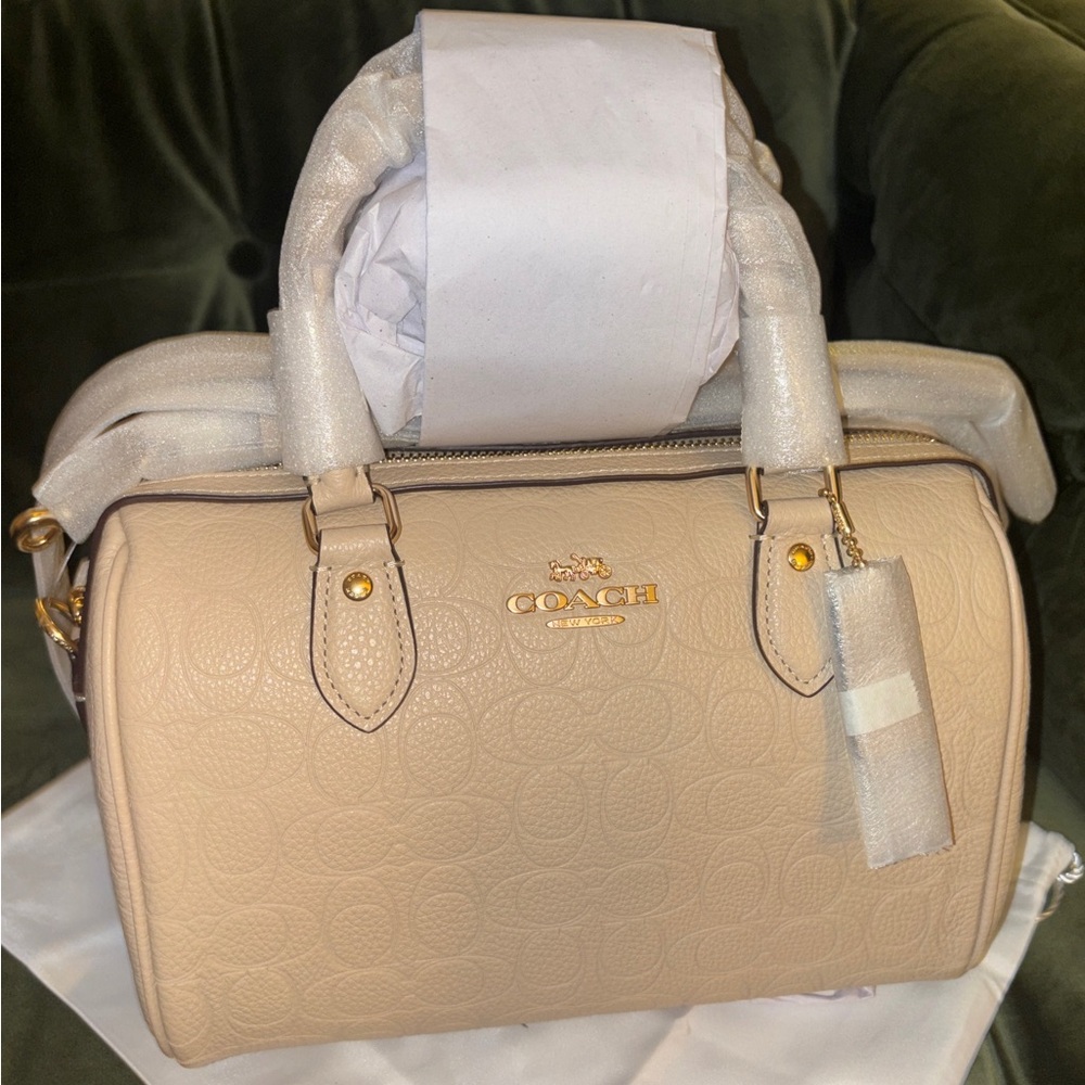 Brand New Coach Rowan Satchel Bag In Signature Leather - Picture 9 of 16